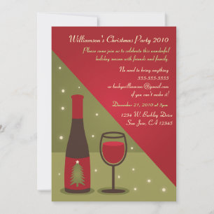 Convite de festas de Natal de Vinho