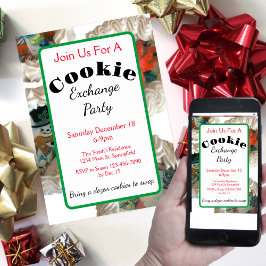 Convite de festas de Natal do Cookie Exchange