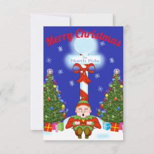 Convite de festas de Natal do Elf Sonolento