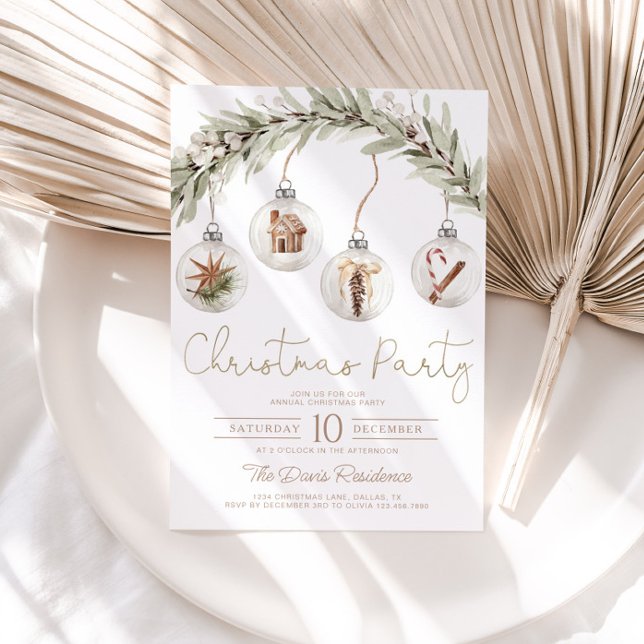 Convite de festas de Natal do Ornament (Criador carregado)