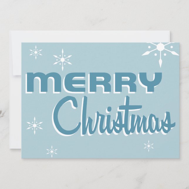 Convite de festas de Natal do Século Médio Azul (Frente)