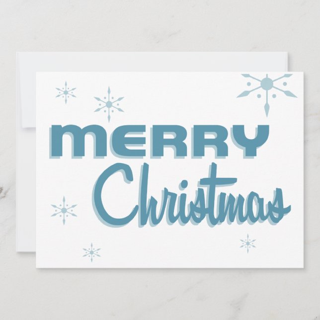 Convite de festas de Natal do Século Médio Retro B (Frente)