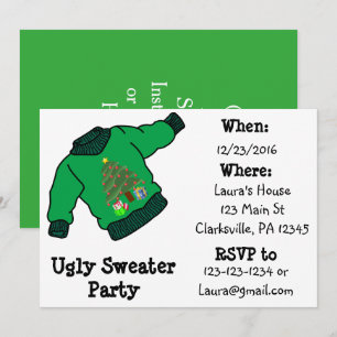 Convite de festas de Natal do Sweater