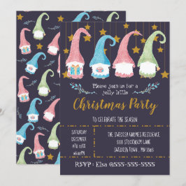 Convite de festas de Natal dos Gnomos Suecos