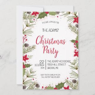 Convite de festas de Natal Elegante