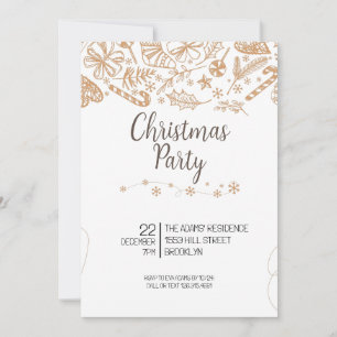 Convite de festas de Natal Elegante