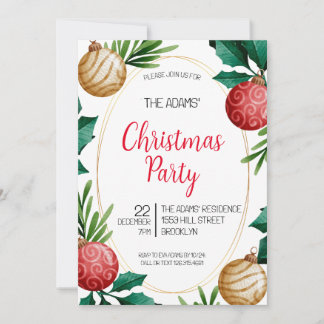 Convite de festas de Natal Elegante