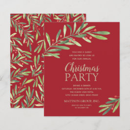 Convite de festas de Natal Elegante do Orçamento V