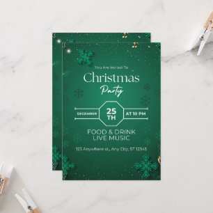Convite de festas de Natal Elegante Minimalista
