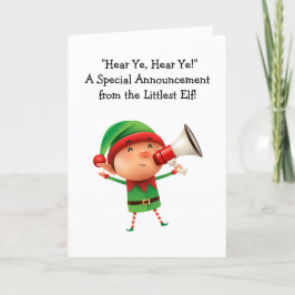 Convite de festas de Natal Elf Megephone Personali