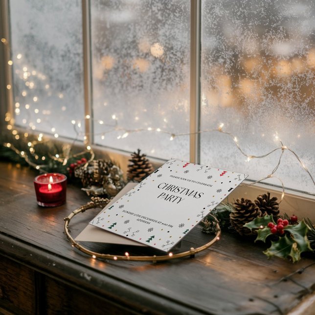 Convite de festas de Natal Feliz Elegante (Criador carregado)