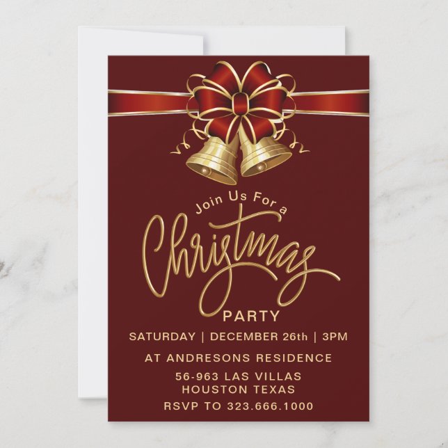 Convite de festas de Natal Festivo (Frente)