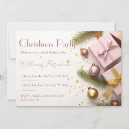 Convite de festas de Natal Festivo Elegante