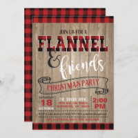 Convite de festas de Natal Flannel e Amigos - BR