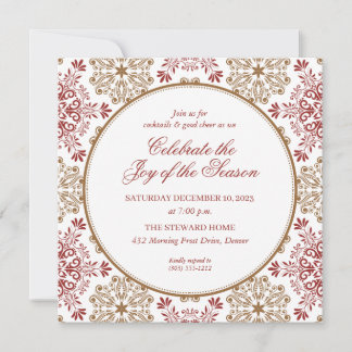 Convite de festas de Natal formal