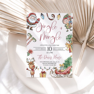Convite de festas de Natal Gelle e Mingle