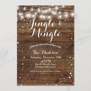 Convite de festas de Natal Jingle & Mingle