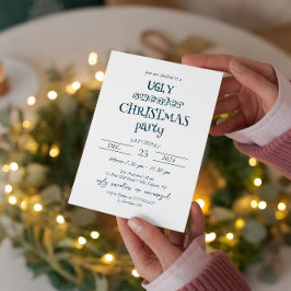 Convite de festas de Natal Mínimo e Suado