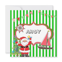Convite de festas de Natal Náutico