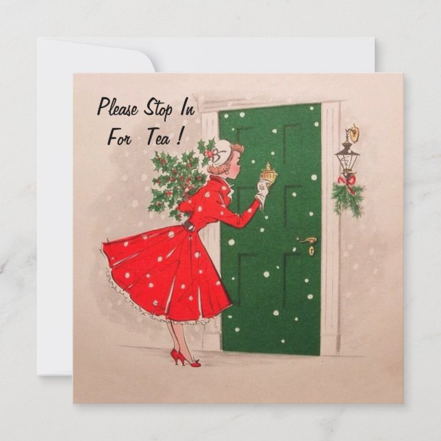 Convite de festas de Natal no Chá. (Frente)