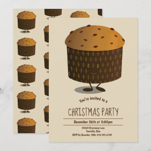 Convite de festas de Natal Panettone