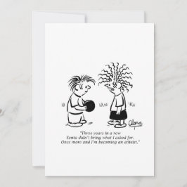 Convite de festas de Natal - Papais noeis e crianç