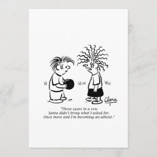 Convite de festas de Natal - Papais noeis e crianç