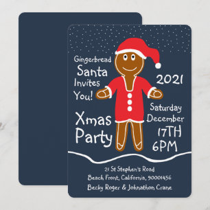 Convite de festas de Natal para Papais noeis de pã