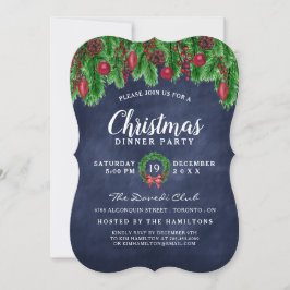 Convite de festas de Natal tradicional