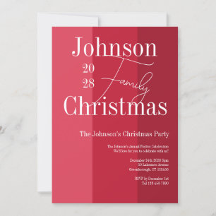 Convite de festas de Natal Vermelho Strike
