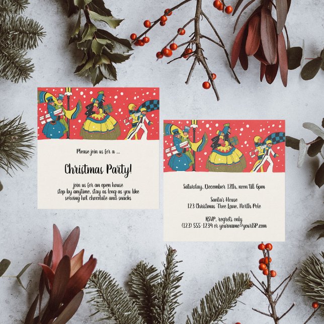 Convite de festas de Natal Vintage Victorian (Criador carregado)