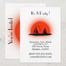 Convite de festas de navegação