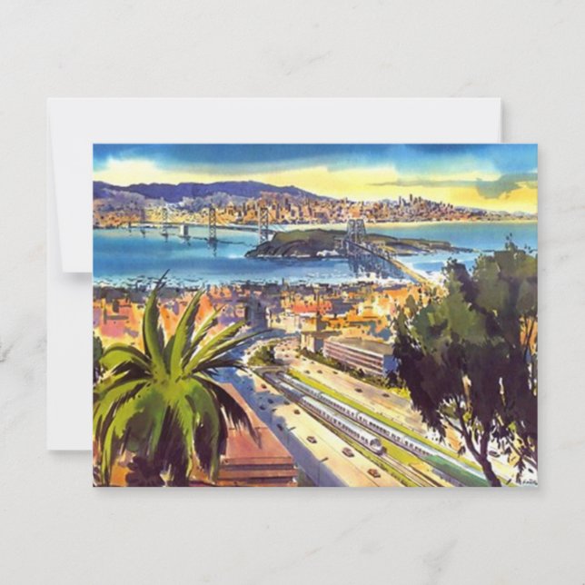 CONVITE DE FESTAS DE OAKLAND BAY SAN FRANCISCO SKY (Frente)