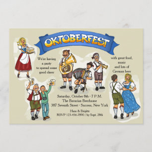 Convite de festas de Oktoberfest