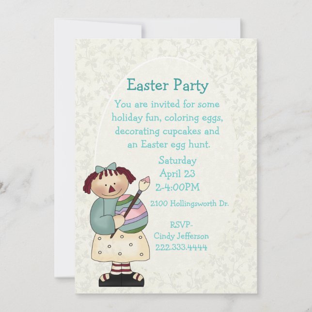 Convite de festas de Páscoa (Frente)