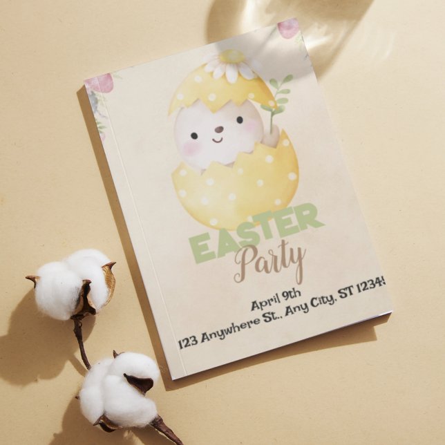 convite de festas de Páscoa de caça aos ovos (egg hunt Eqster party Invitation)
