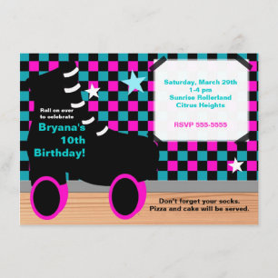 Convite de festas de patinagem do skate da cerceta