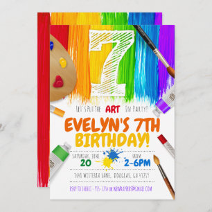 Convite de festas de pintura, Festa de aniversário