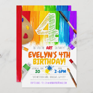 Convite de festas de pintura, Festa de aniversário