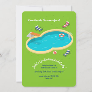 Convite de festas de Piscina
