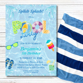 Convite de festas de Piscina de abertura de aniver