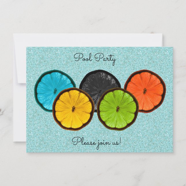 Convite de festas de Piscina de Verão (Frente)