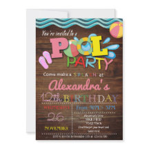 CONVITE DE FESTAS DE PISCINA DE VERÃO