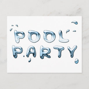 convite de festas de piscina: líquidos