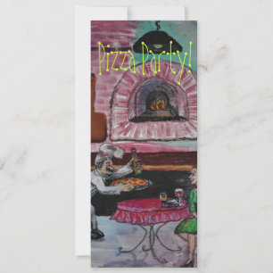 convite de festas de pizza