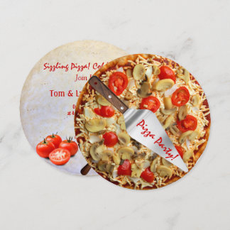convite de festas de pizza
