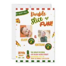 Convite de festas de Pizza de Aniversário Comum co