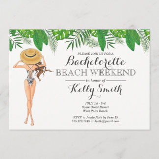 Convite de festas de praia de Bachelorette