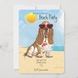 Convite de festas de praia em Hound de Summer Bass