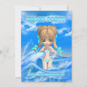 convite de festas de praia - festa de praia divert